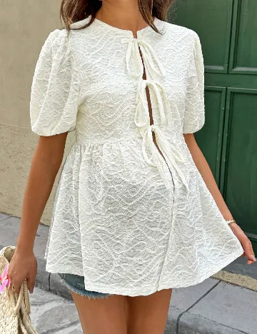 Bluza SHEIN Maternity, ecru