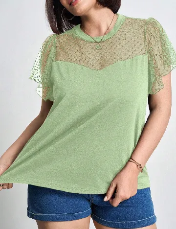 Tricou SHEIN CURVE, verde