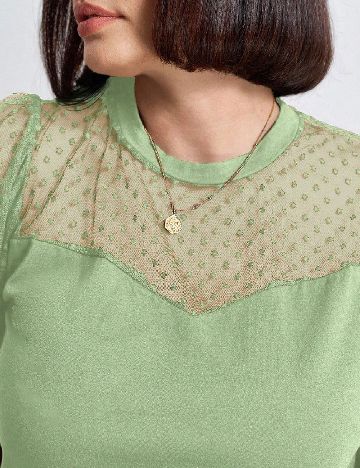 Tricou SHEIN CURVE, verde