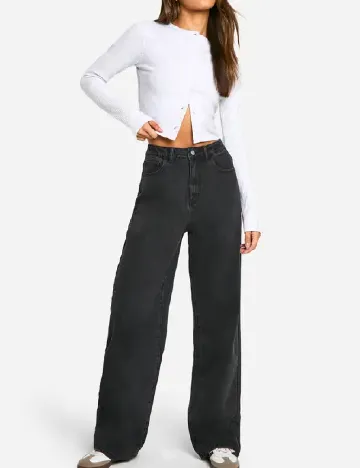 Blugi Boohoo, gri inchis