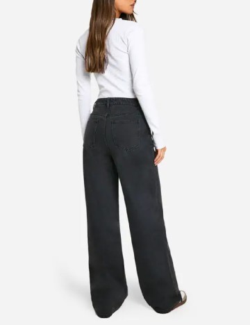 Blugi Boohoo, gri inchis