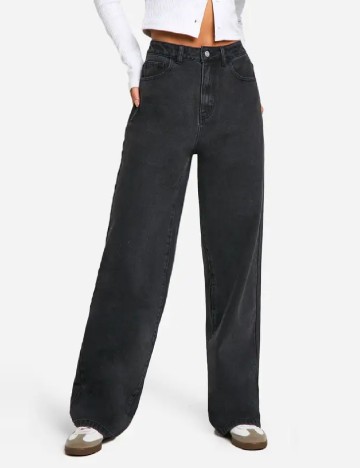 Blugi Boohoo, gri inchis