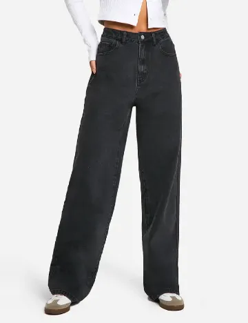 Blugi Boohoo, gri inchis