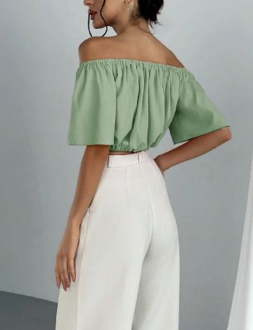 Top SHEIN CURVE, verde