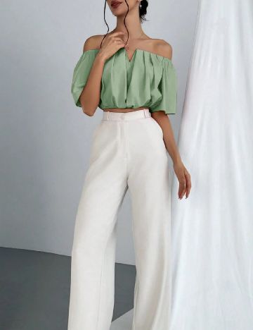 Top SHEIN CURVE, verde