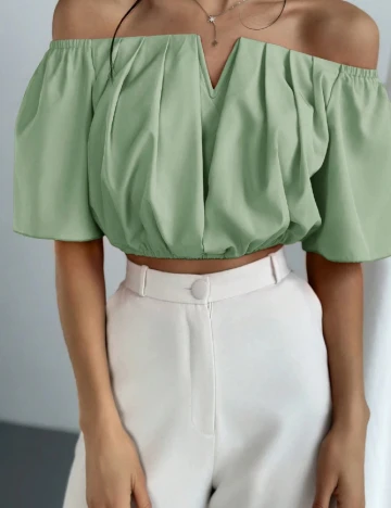 Top SHEIN CURVE, verde