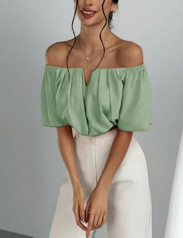 Top SHEIN CURVE, verde