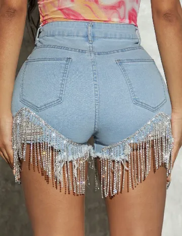 Pantaloni scurti SHEIN, albastru