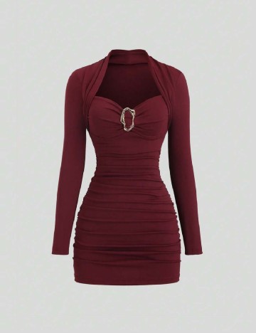 Rochie scurta SHEIN, visiniu