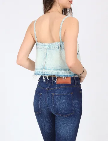 Top Zara, albastru deschis