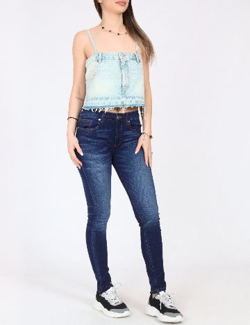 Top Zara, albastru deschis