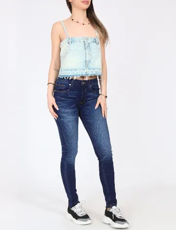 Top Zara, albastru deschis