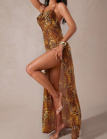 Rochie lunga Haute, mix culori