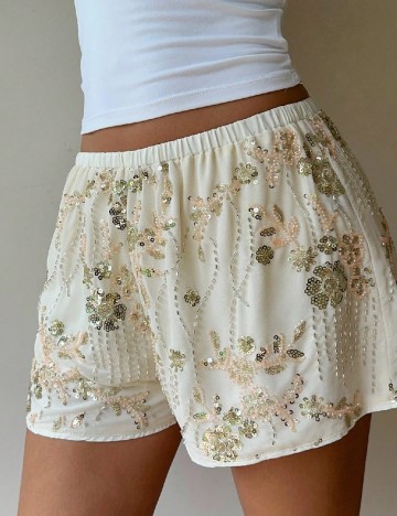 Pantaloni scurti SHEIN, crem