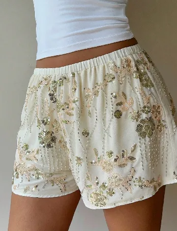 Pantaloni scurti SHEIN, crem