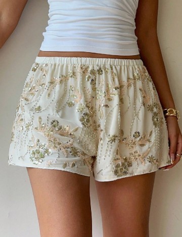 Pantaloni scurti SHEIN, crem