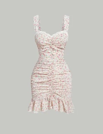 Rochie scurta SHEIN, floral print