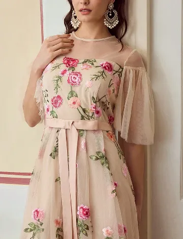 Rochie lunga MOTF, crem