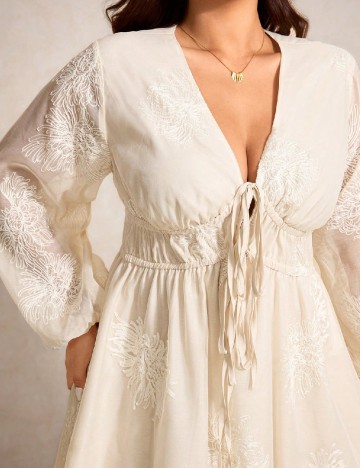 Rochie scurta SHEIN CURVE, crem