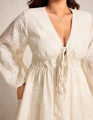 Rochie scurta SHEIN CURVE, crem