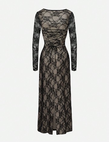 Rochie lunga SHEIN, bej/negru