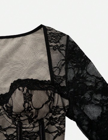 Rochie lunga SHEIN, bej/negru