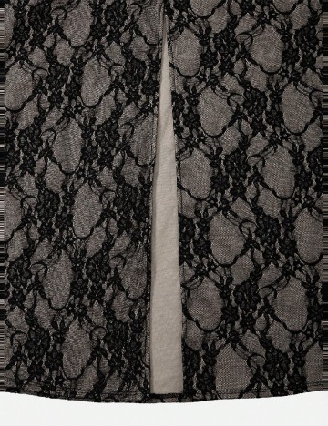 Rochie lunga SHEIN, bej/negru