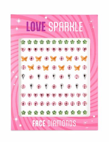 Set cristale autocolante pentru fata si corp ACTION, mix culori