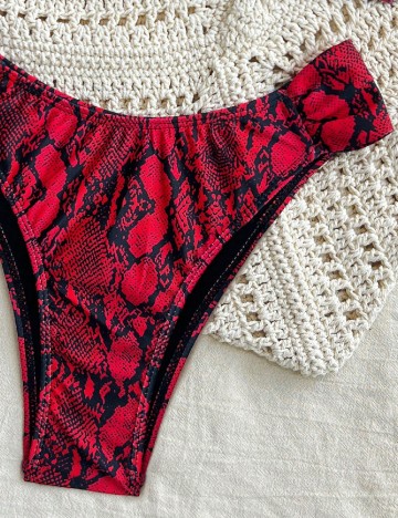 Costum de baie SHEIN, rosu/negru