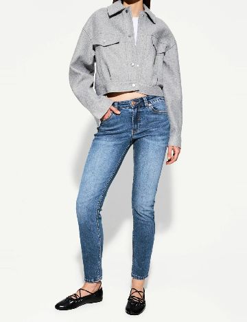 Blugi Bershka, albastru