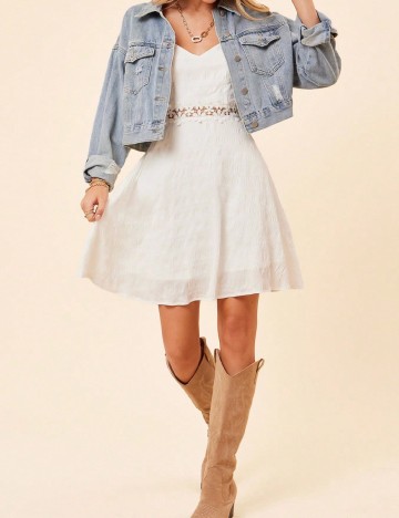 Rochie scurta SHEIN, alb