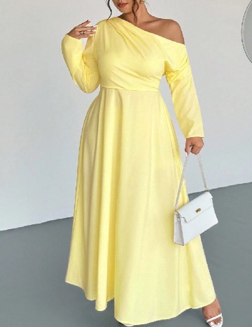 Rochie lunga SHEIN CURVE, galben
