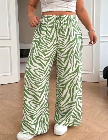 Pantaloni SHEIN CURVE, verde