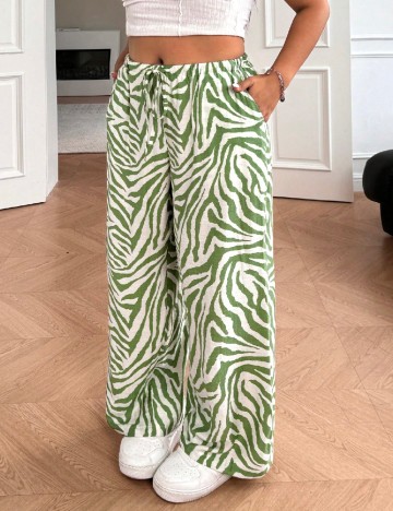 Pantaloni SHEIN CURVE, verde