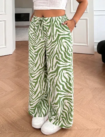 Pantaloni SHEIN CURVE, verde