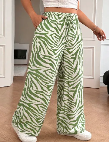 Pantaloni SHEIN CURVE, verde