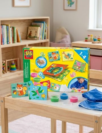 Set pictura cu degetele Ses Creative, mix culori