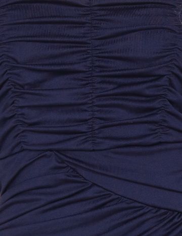 Rochie lunga Bardot, bleumarin