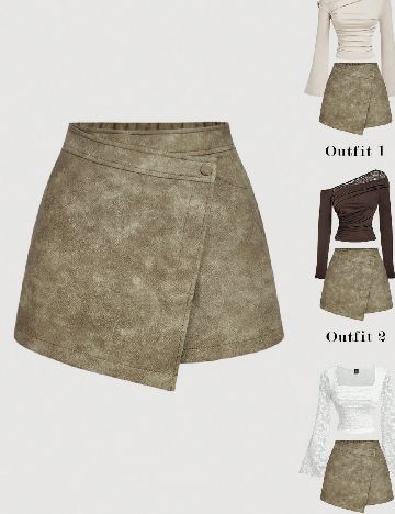 Fusta pantalon SHEIN, verde