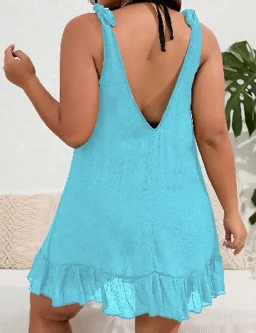 Rochie de plaja SHEIN CURVE, albastru