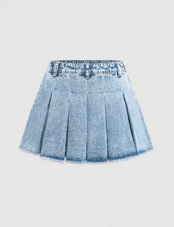 Fusta Shein Kids, albastru