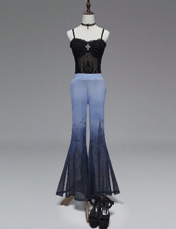 Pantaloni Romwe, albastru