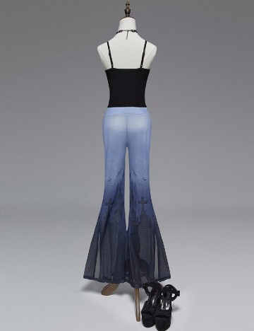 Pantaloni Romwe, albastru