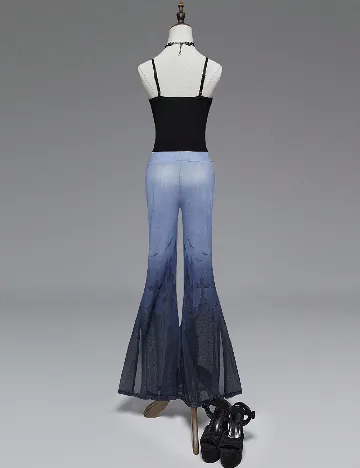 Pantaloni Romwe, albastru