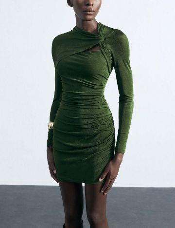 Rochie scurta SHEIN, verde