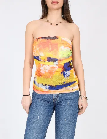 Top Zara, portocaliu