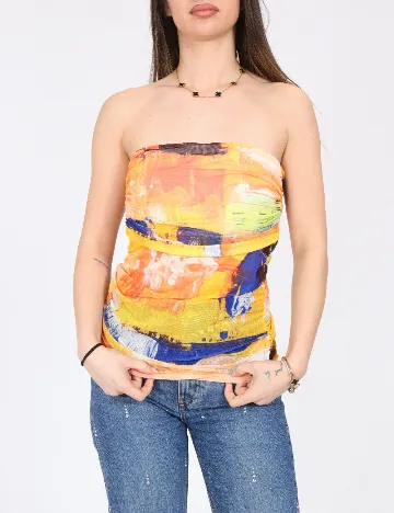 Top Zara, portocaliu