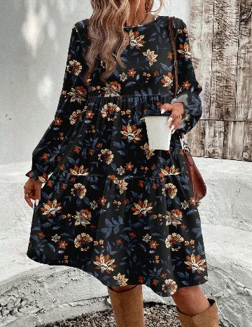 Rochie scurta Emery Rose, floral print