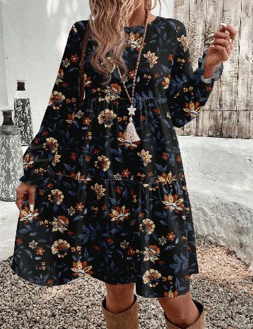 Rochie scurta Emery Rose, floral print