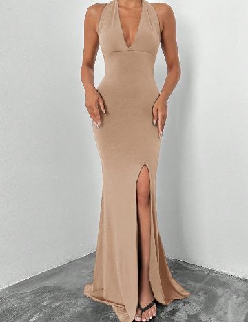 Rochie lunga SHEIN, maro deschis